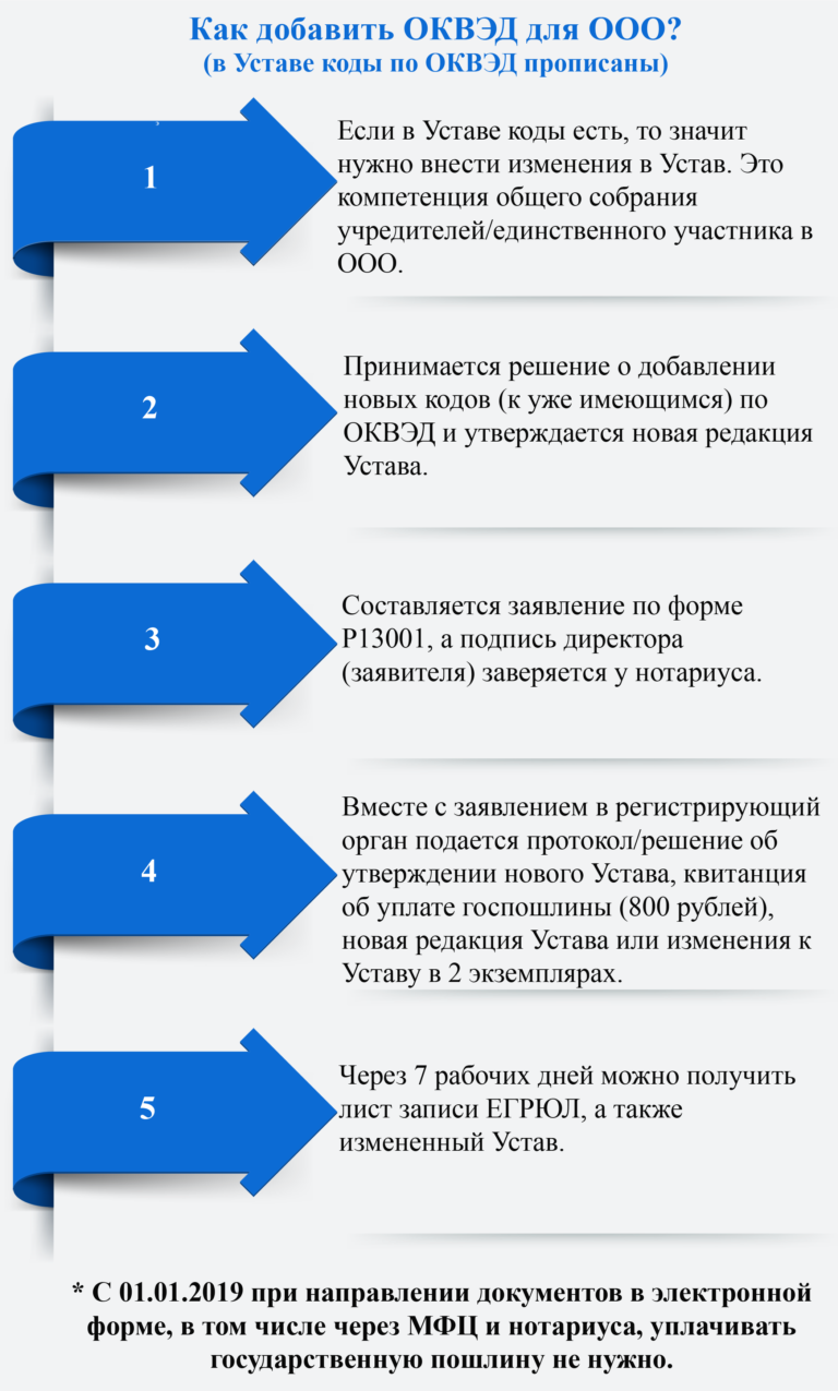 Изменения в устав добавление оквэд